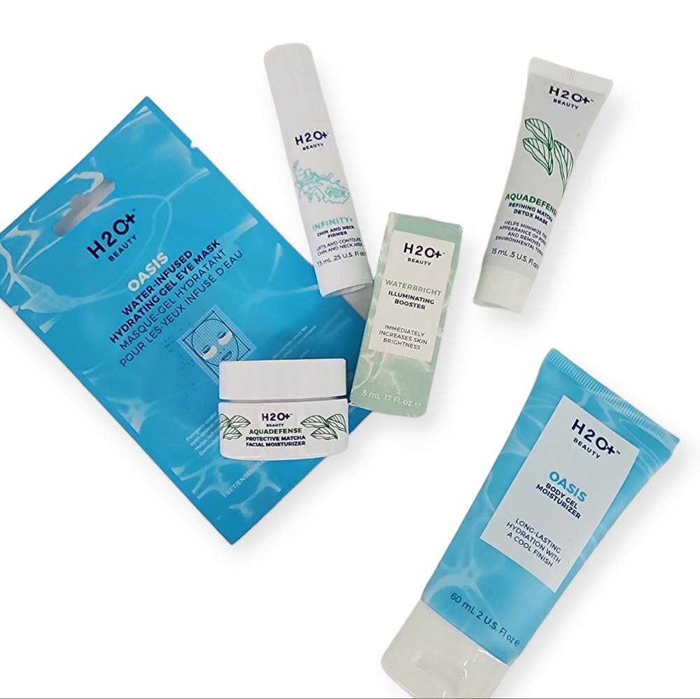H20+ Beauty Oasis Skincare Minis Set Aqua Defense Waterbright 6 piece set